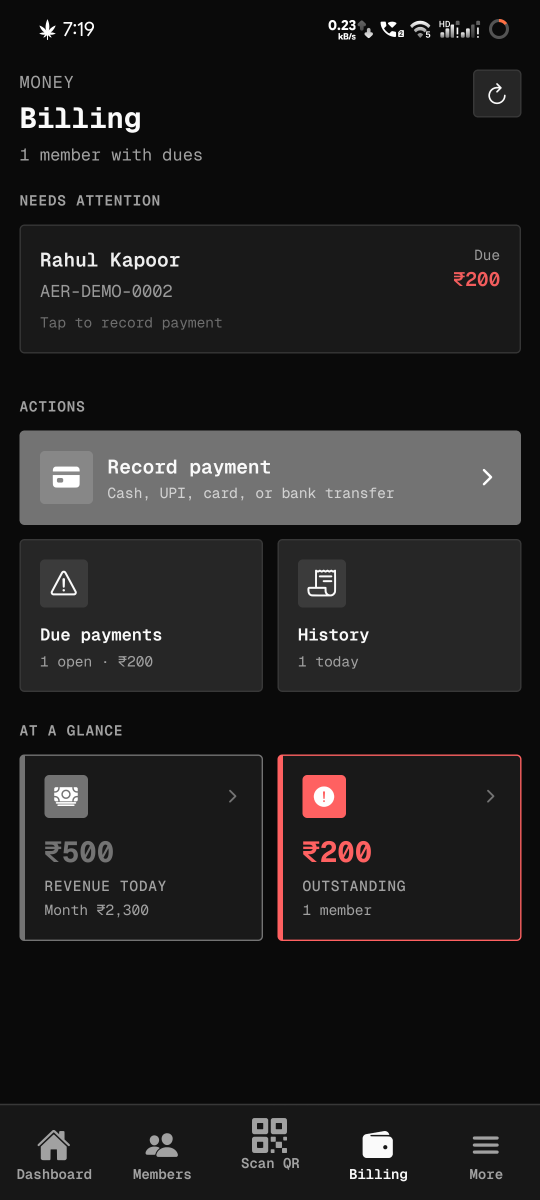 Billing hub