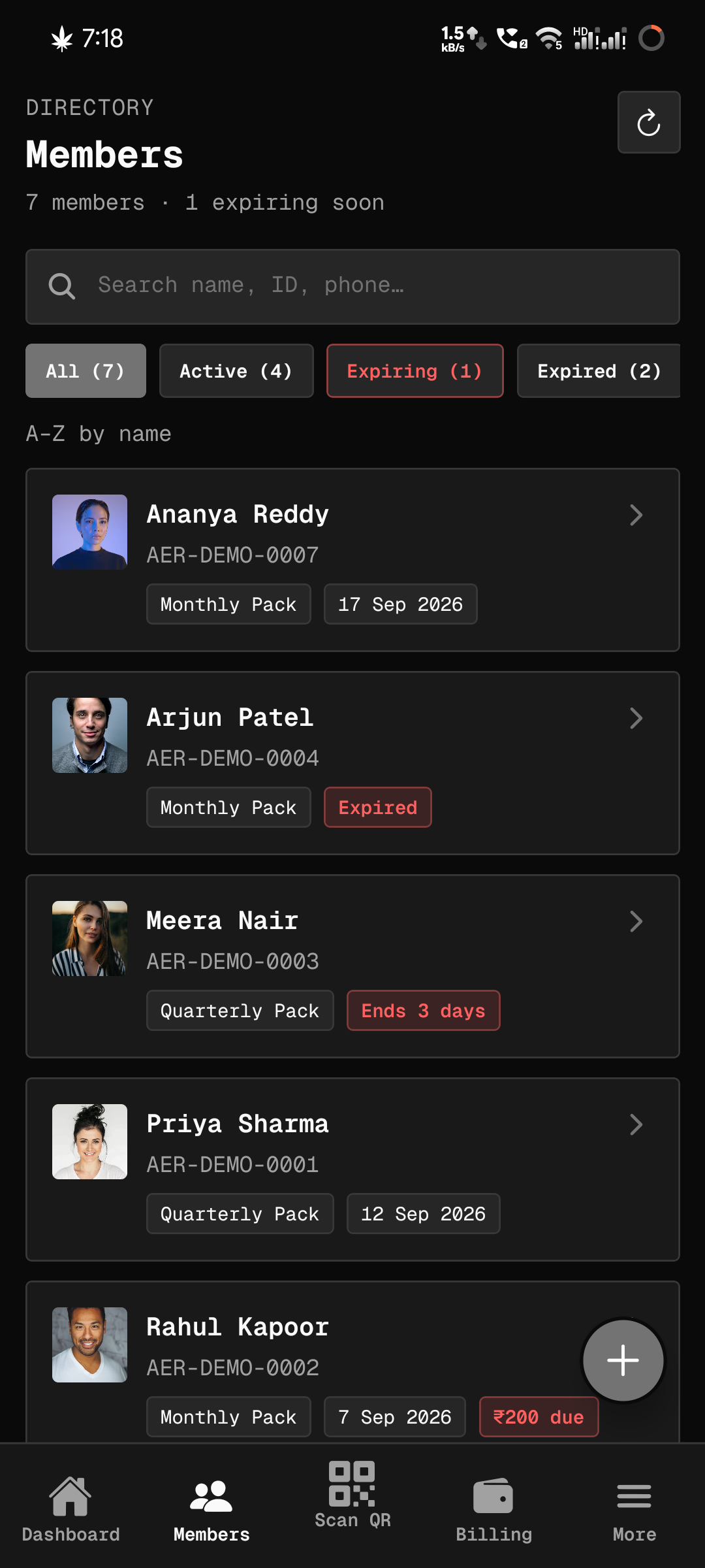 Members list